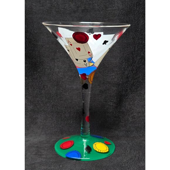 Lolita Love My Martini Pokertini Hand Painted 7oz. Drinking Glass - Picture 3 of 10